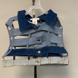 Hot & Delicious Blue and Light Blue Denim Vest
